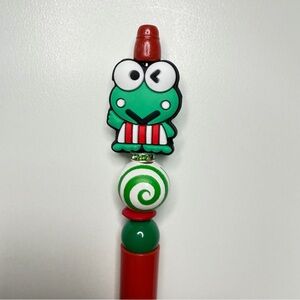 Handmade Frog Beadable Pen + Mystery Stickers